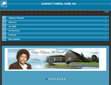 Tablet Screenshot of albrightfuneralhomeinc.com